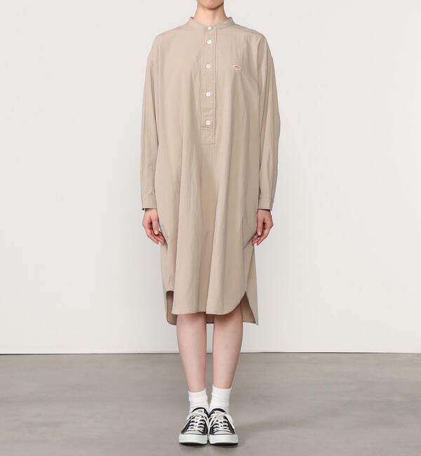 DANTON「DANTON | バンドカラー 長袖チュニック WOMEN」|ワンピース|