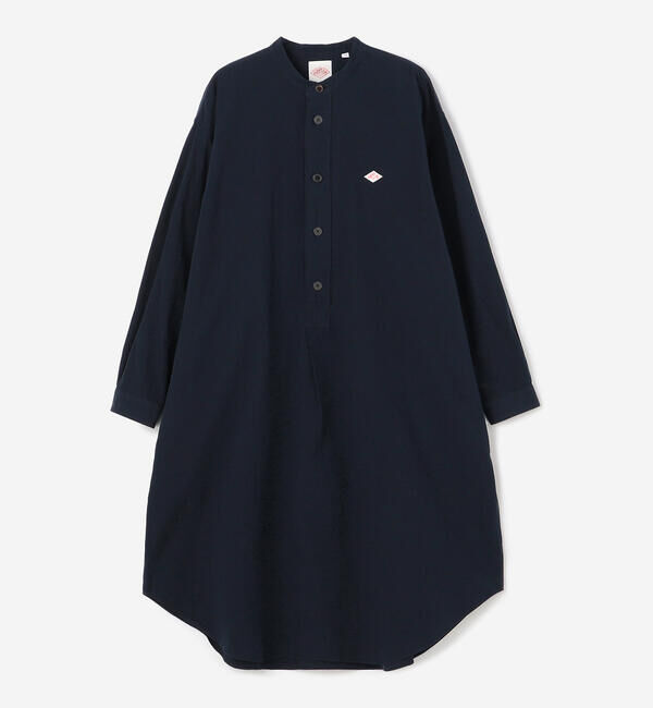 DANTON「DANTON | バンドカラー 長袖チュニック WOMEN」|ワンピース|NAVY