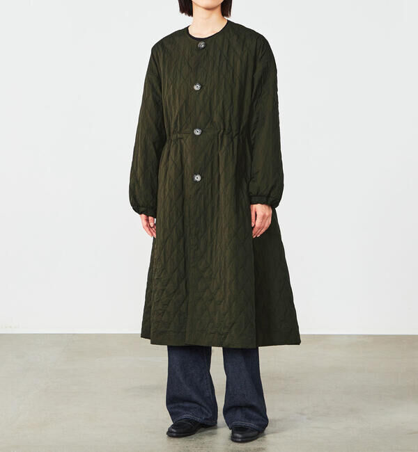 ORCIVAL「ORCIVAL | キルティング ロングコート WOMEN」|ノーカラーコート|
