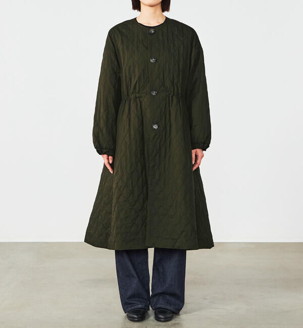 ORCIVAL「ORCIVAL | キルティング ロングコート WOMEN」|ノーカラーコート|