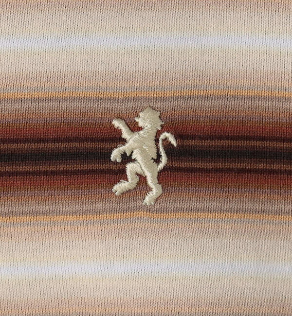 GYMPHLEX「Gymphlex | オンブレボーダー クルーネック長袖Tシャツ WOMEN」|Tシャツ・カットソー|