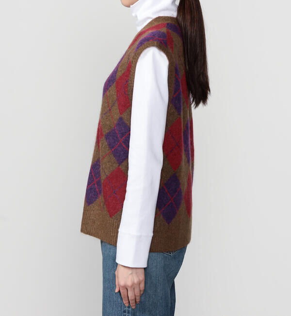  「THE SHINZONE | ARGYLE KNIT VEST WOMEN」|ベスト・ジレ|
