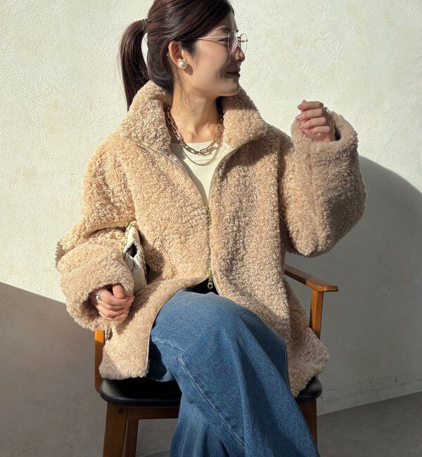  「【インフルエンサーOKOCHI企画】ボアブルゾン」|その他|