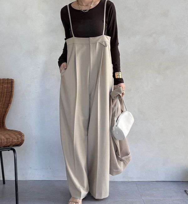  「【WEB限定】ハイウエストサロペット」|ワンピース|