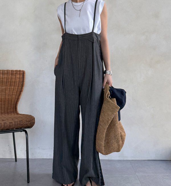  「【WEB限定】ハイウエストサロペット」|ワンピース|