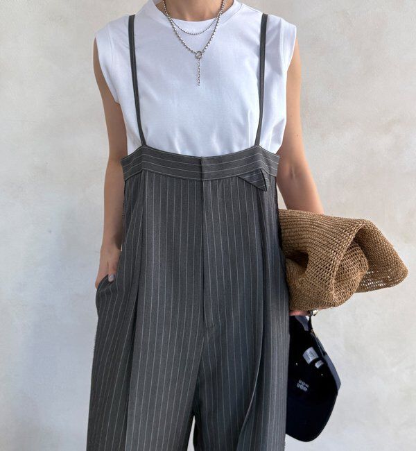  「【WEB限定】ハイウエストサロペット」|ワンピース|