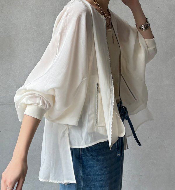  「【WEB限定】バックギャザーフリルブルゾン」|ブルゾン・スタジャン|