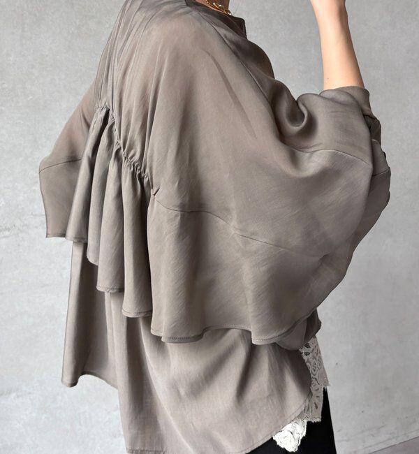  「【WEB限定】バックギャザーフリルブルゾン」|ブルゾン・スタジャン|