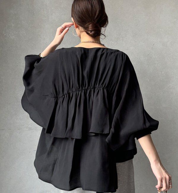  「【WEB限定】バックギャザーフリルブルゾン」|ブルゾン・スタジャン|