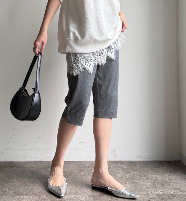  「ツイルストレッチカプリパンツ」|チノ|