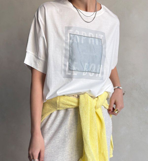  「【WEB限定】オーガンジーロゴTEE」|Tシャツ・カットソー|オフホワイト