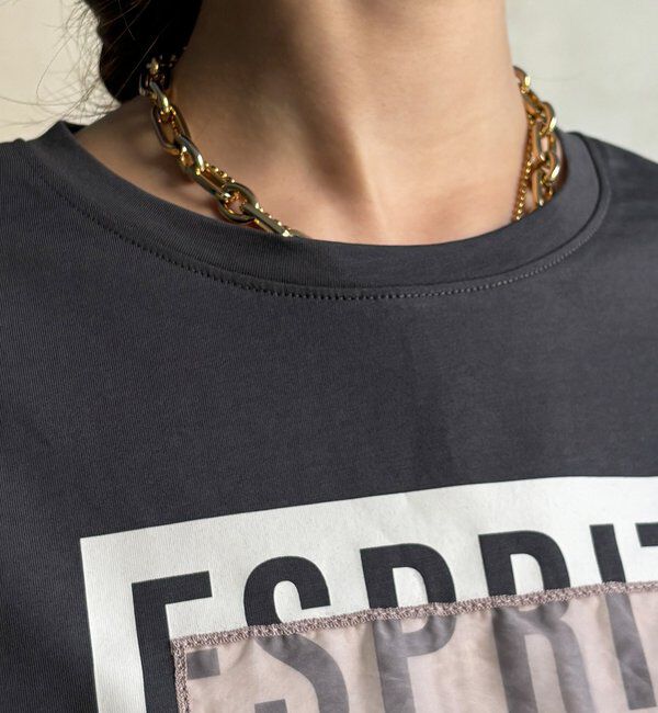  「【WEB限定】オーガンジーロゴTEE」|Tシャツ・カットソー|