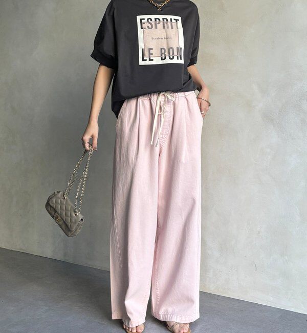  「【WEB限定】オーガンジーロゴTEE」|Tシャツ・カットソー|