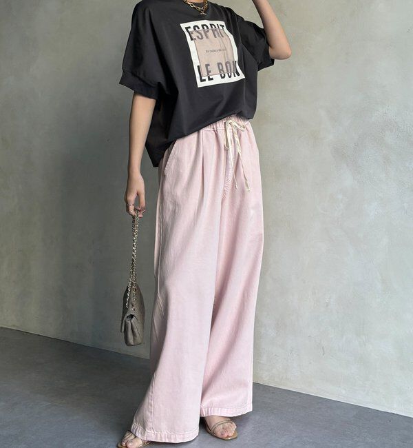  「【WEB限定】オーガンジーロゴTEE」|Tシャツ・カットソー|