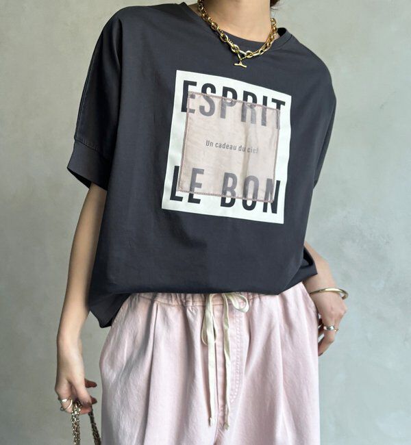  「【WEB限定】オーガンジーロゴTEE」|Tシャツ・カットソー|