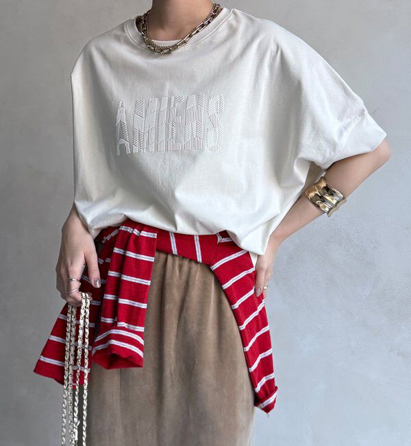  「【WEB限定】AMIENESロゴTEE」|Tシャツ・カットソー|アイボリー