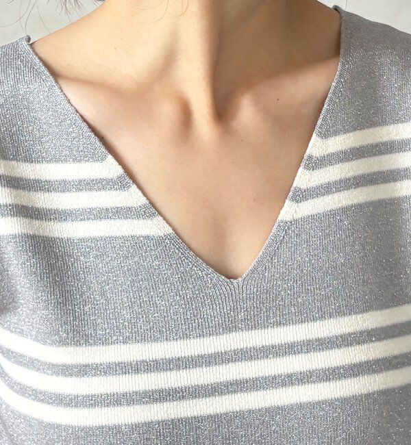  「【WEB限定】ボーダーニットタンク」|ニット・セーター|