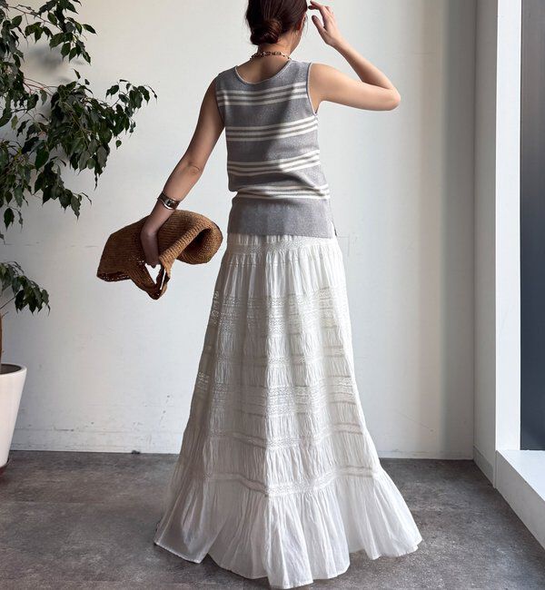  「【WEB限定】ボーダーニットタンク」|ニット・セーター|