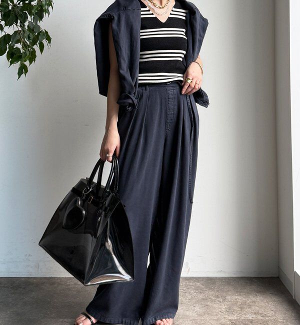  「【WEB限定】ボーダーニットタンク」|ニット・セーター|