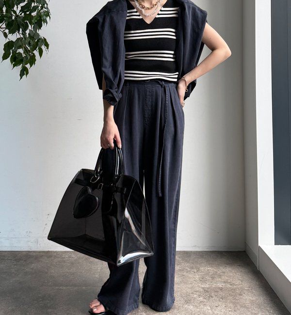  「【WEB限定】ボーダーニットタンク」|ニット・セーター|