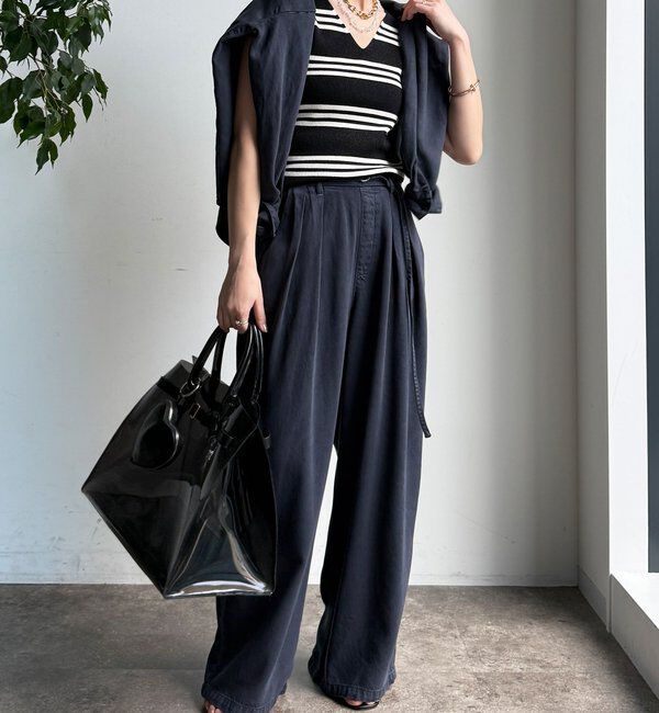  「【WEB限定】ボーダーニットタンク」|ニット・セーター|