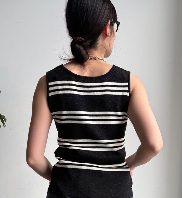  「【WEB限定】ボーダーニットタンク」|ニット・セーター|