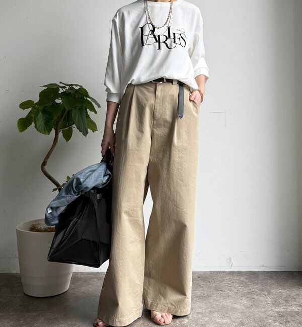  「【WEB限定】ブラウスロゴロンTEE」|Tシャツ・カットソー|