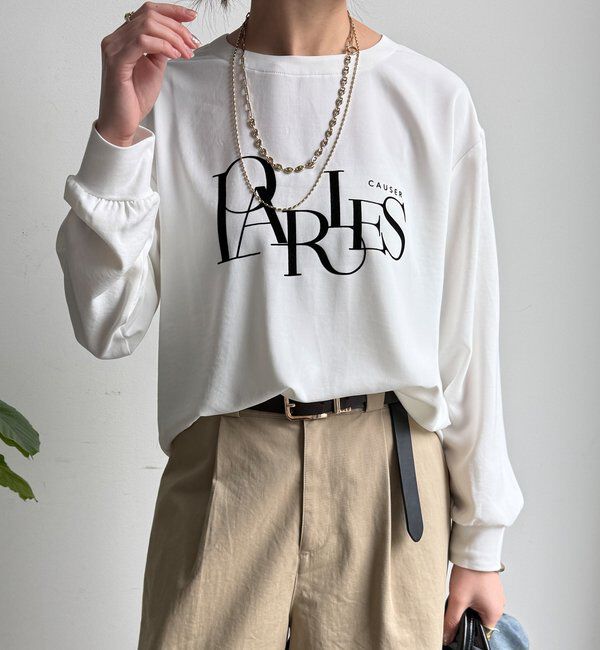  「【WEB限定】ブラウスロゴロンTEE」|Tシャツ・カットソー|