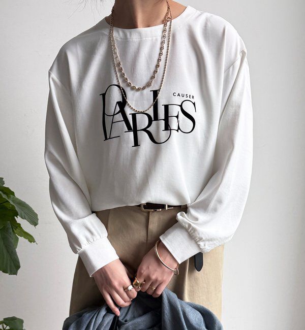  「【WEB限定】ブラウスロゴロンTEE」|Tシャツ・カットソー|