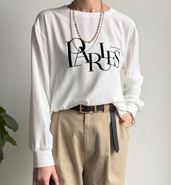  「【WEB限定】ブラウスロゴロンTEE」|Tシャツ・カットソー|