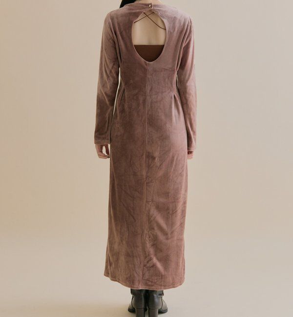  「[森川企画]バックオープンベロアワンピース」|ワンピース|