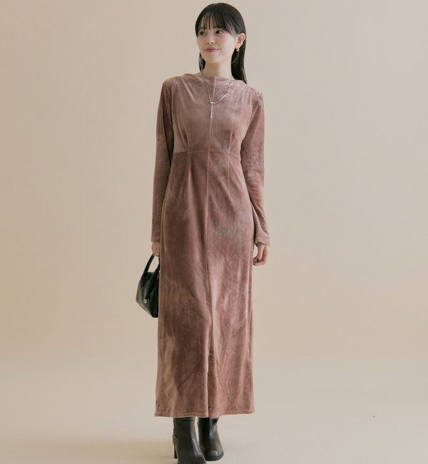  「[森川企画]バックオープンベロアワンピース」|ワンピース|