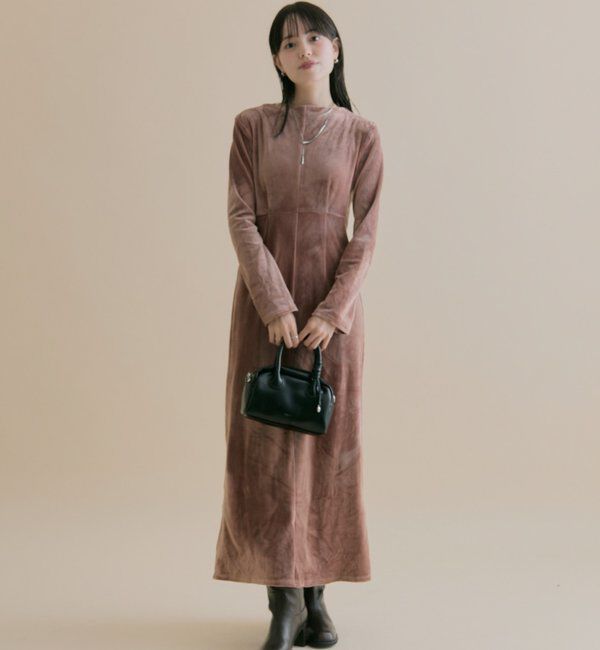  「[森川企画]バックオープンベロアワンピース」|ワンピース|