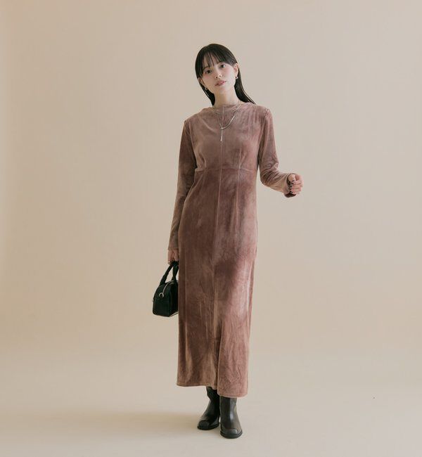  「[森川企画]バックオープンベロアワンピース」|ワンピース|