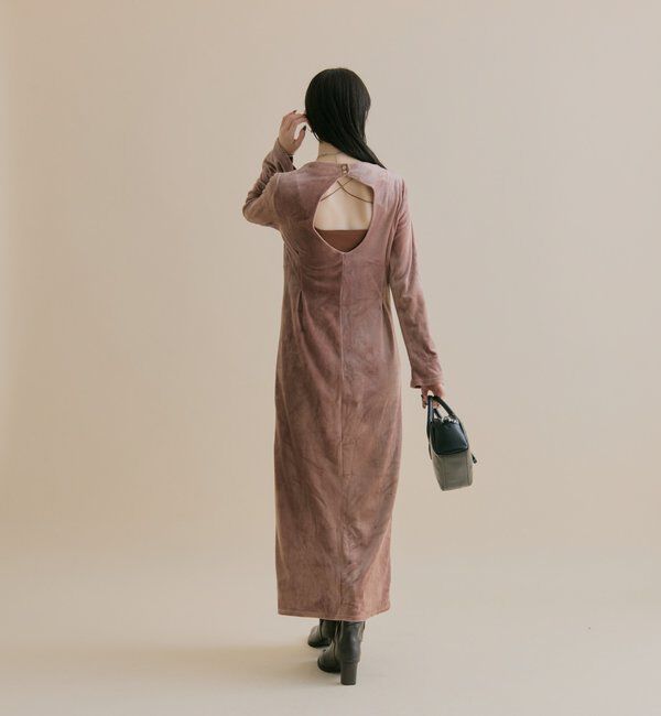 「[森川企画]バックオープンベロアワンピース」|ワンピース|