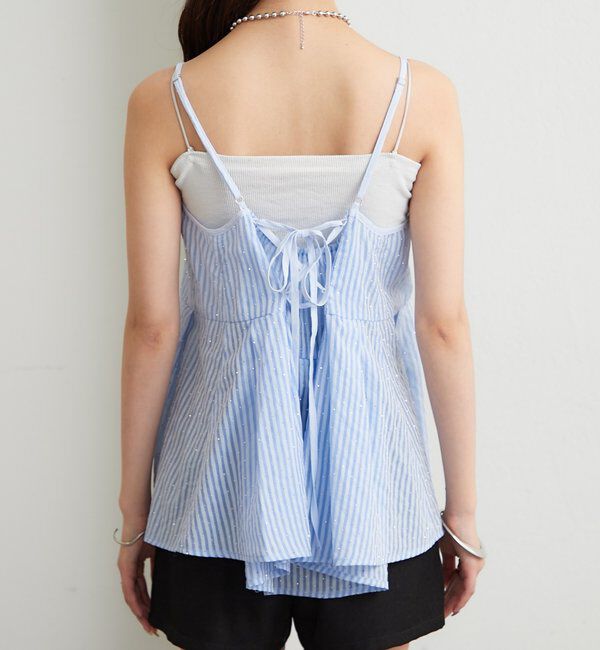  「ラメストライプビスチェSETブラウス」|シャツ・ブラウス|