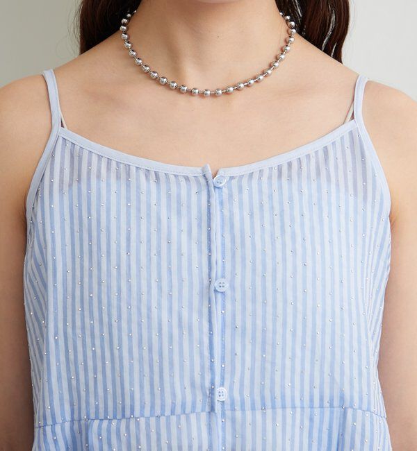  「ラメストライプビスチェSETブラウス」|シャツ・ブラウス|