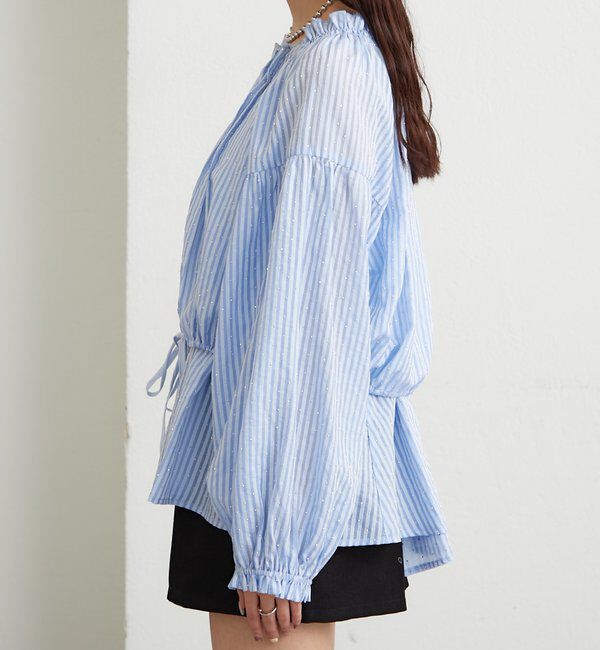  「ラメストライプビスチェSETブラウス」|シャツ・ブラウス|