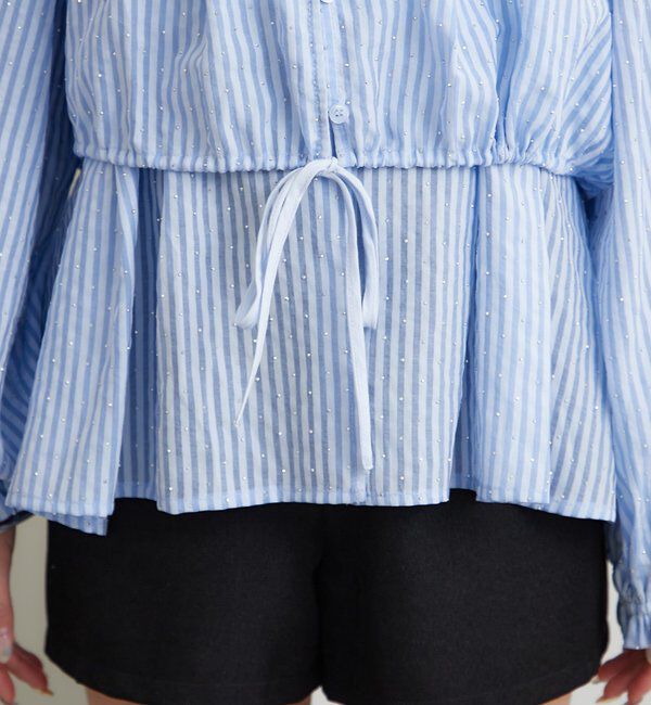  「ラメストライプビスチェSETブラウス」|シャツ・ブラウス|