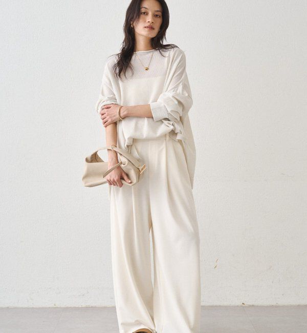  「【＠ld_risaコラボ】ジャージータックワイドパンツ」|チノ|