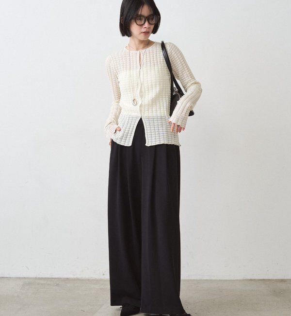  「【＠ld_risaコラボ】ジャージータックワイドパンツ」|チノ|