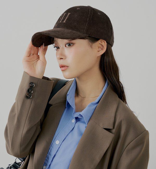  「コーデュロイロゴキャップ」|ハット|