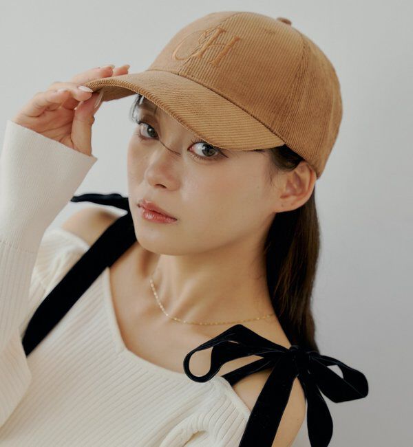  「コーデュロイロゴキャップ」|ハット|