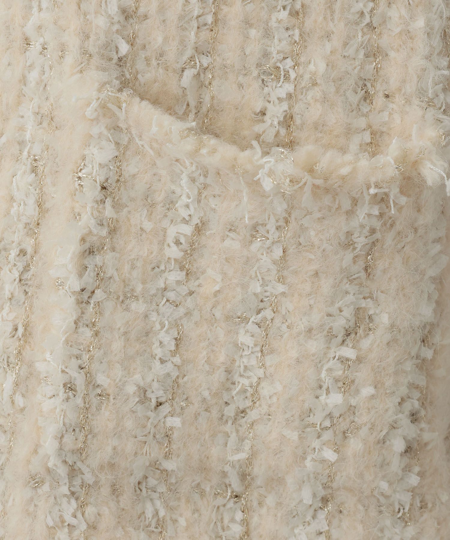  「【セットアップ対応】ツィードニットZIPカーディガン」|カーディガン|