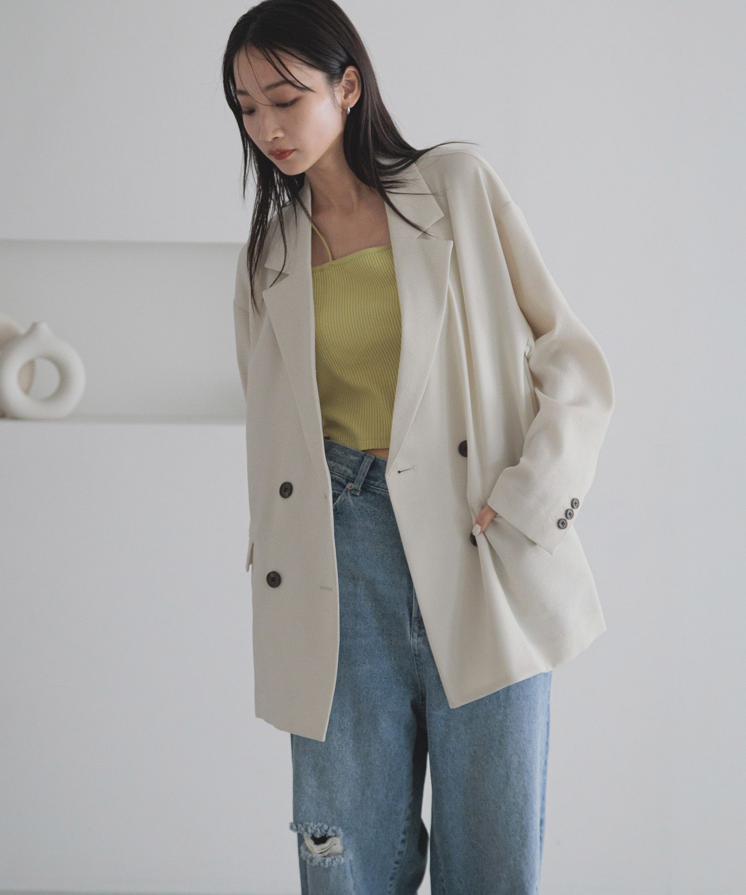 LOWRYS FARM「スタイルＵＰアシメショートキャミソール」|Tシャツ・カットソー|