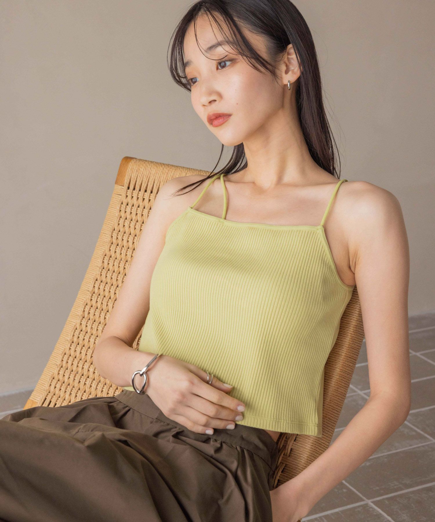 LOWRYS FARM「スタイルＵＰアシメショートキャミソール」|Tシャツ・カットソー|