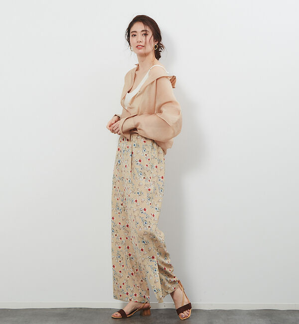 Rouge vif「フレンチフラワープリントワイドパンツ」|その他|