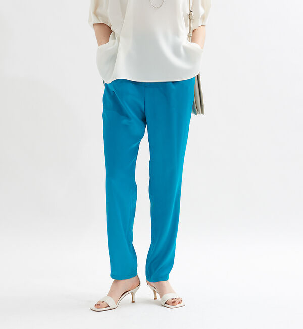 Rouge vif「サテンイージーパンツ」|その他|グリーン