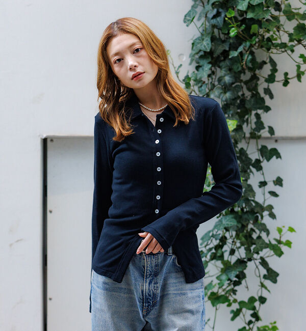 Rouge vif「【Robert P.Miller / ロバートピーミラー】パネルリブカーディガン」|カーディガン|