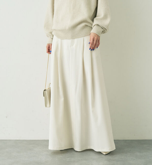Rouge vif「【人気追加】 タックフレアマキシスカート」|スカート|